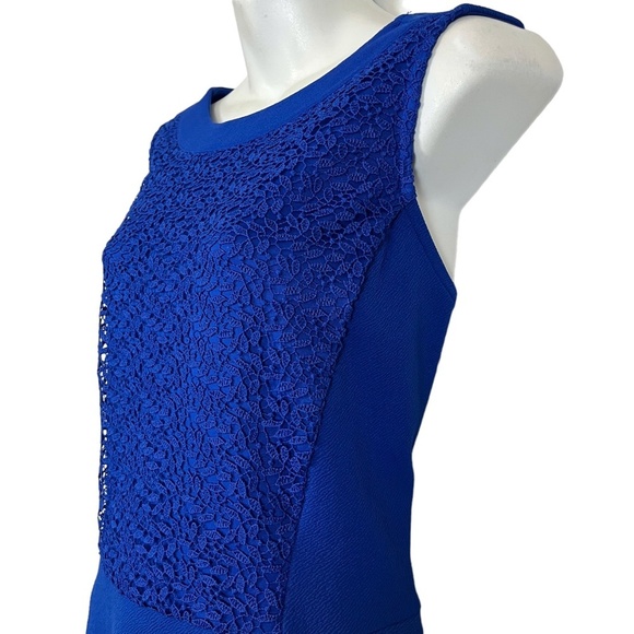 Apt 9 Womens Cobalt Blue Skater Lace Crochet Bodice Fit & Flare Circle Dress XL - Picture 8 of 16